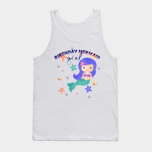 Birthday mermaid girl Tank Top